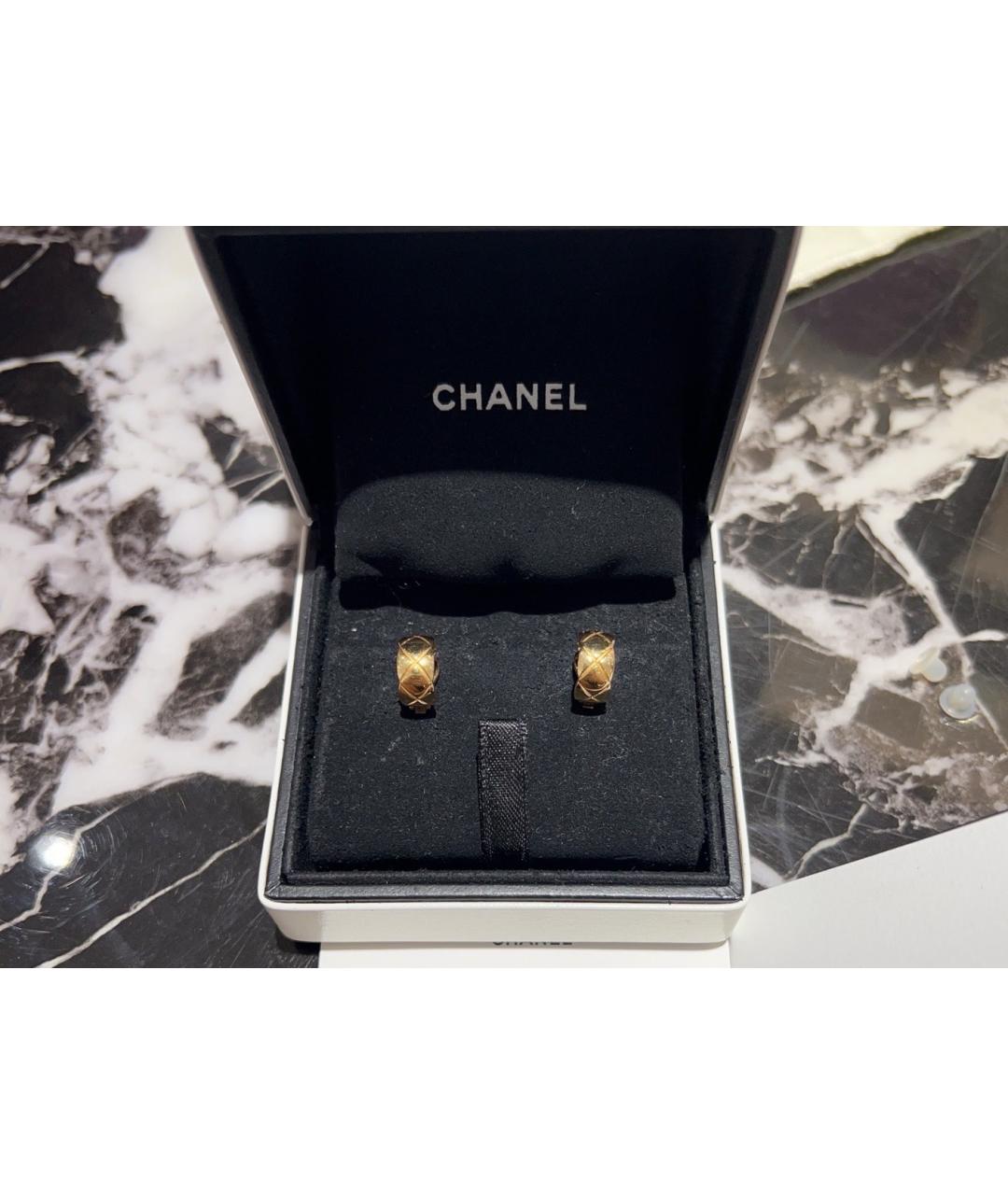 CHANEL Золотые серьги, фото 2