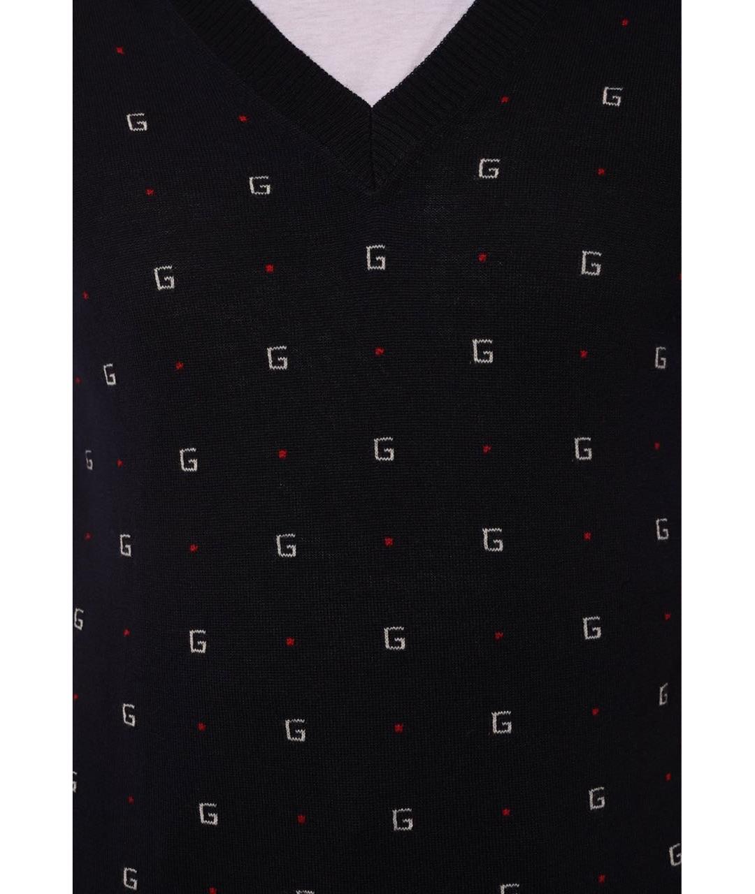 GUCCI Темно-синяя шерстяная жилетка, фото 4