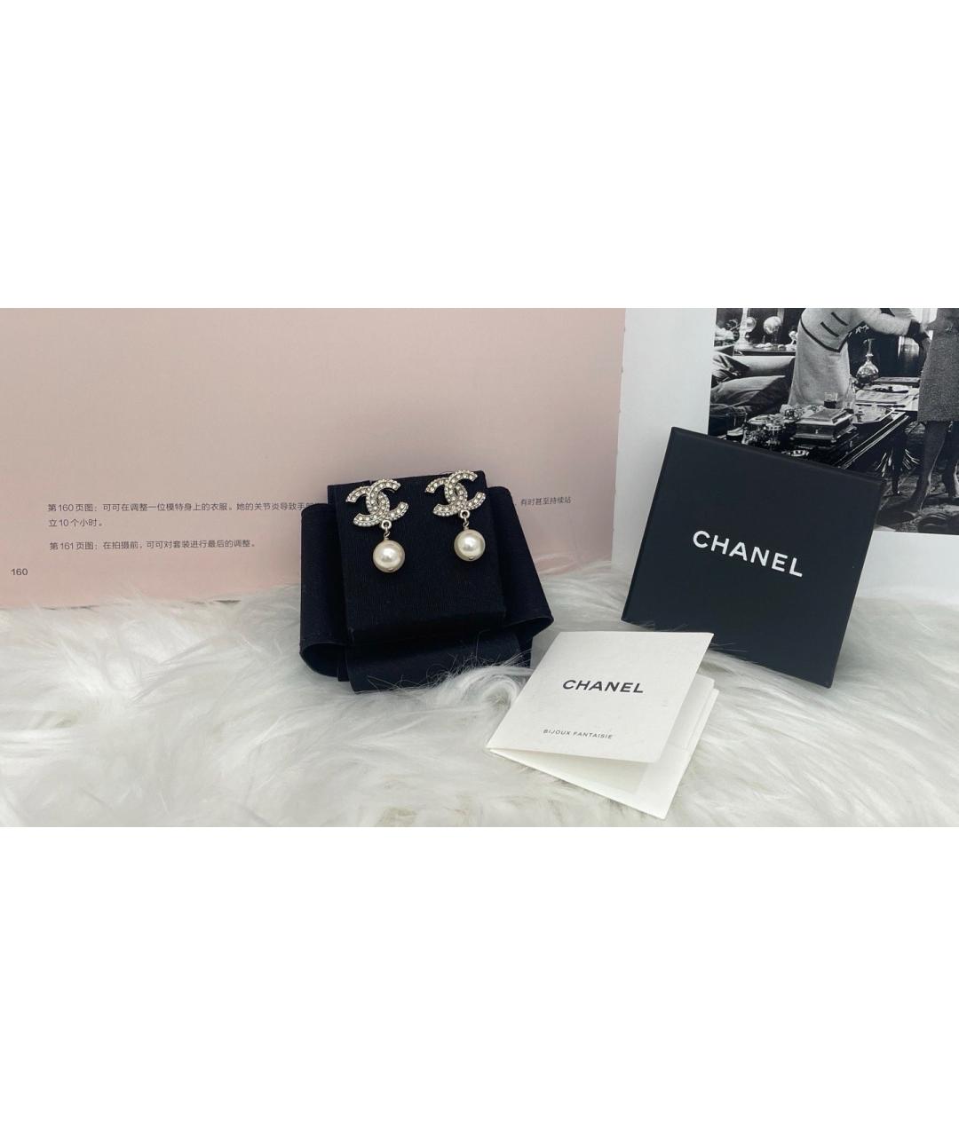 CHANEL Золотые жемчужные серьги, фото 3