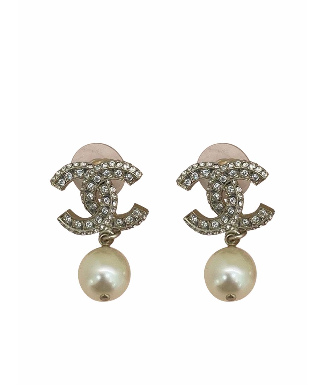CHANEL Золотые жемчужные серьги, фото 1