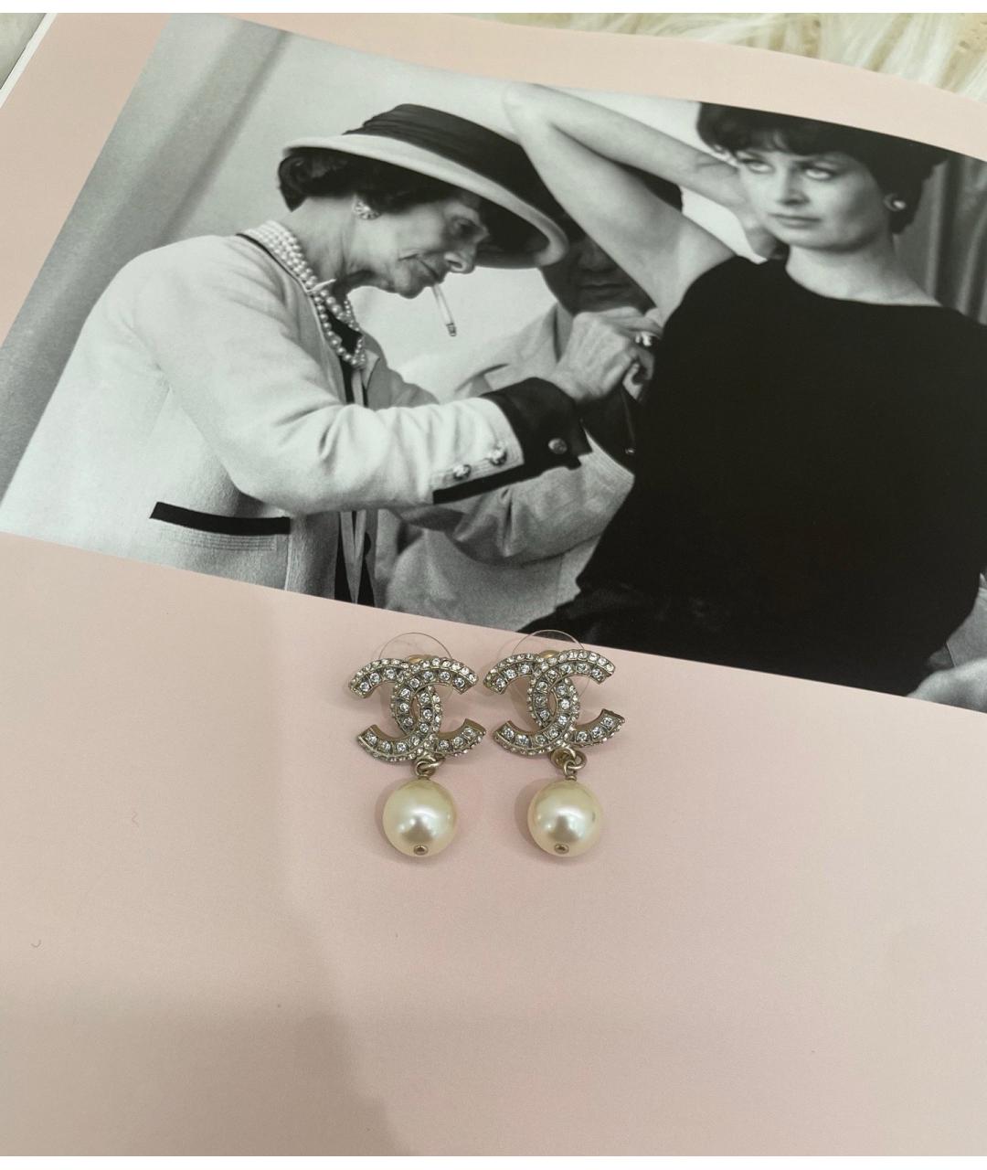 CHANEL Золотые жемчужные серьги, фото 6