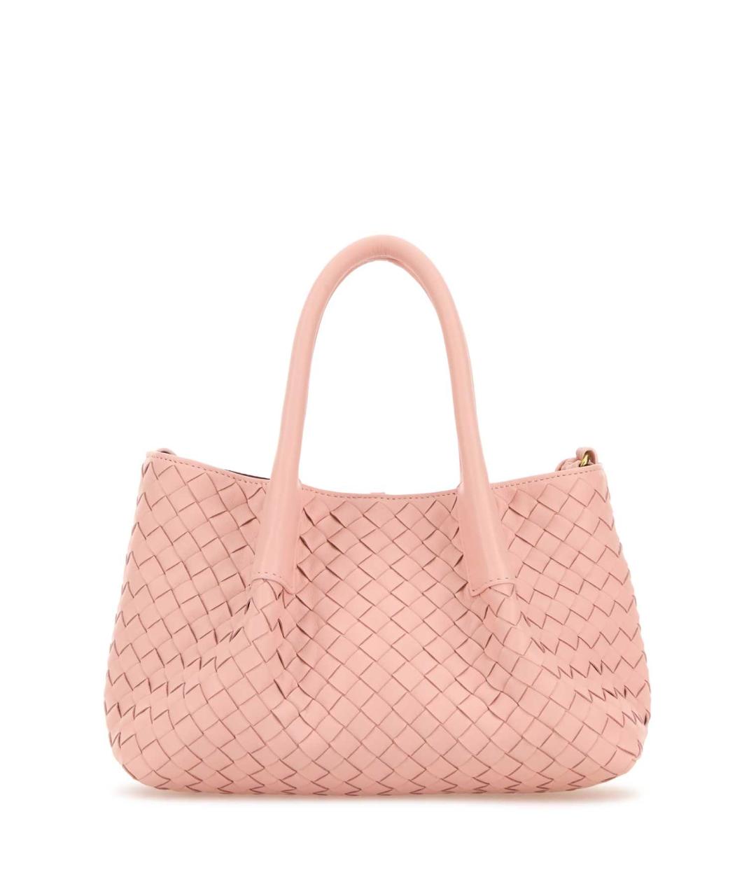 BOTTEGA VENETA Розовая кожаная сумка тоут, фото 3