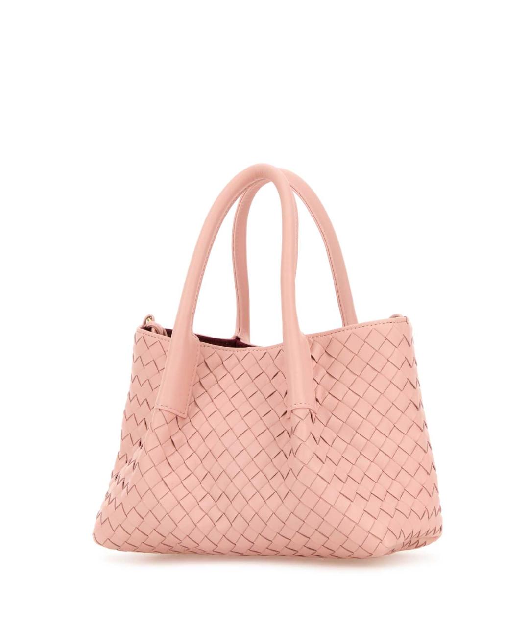 BOTTEGA VENETA Розовая кожаная сумка тоут, фото 2