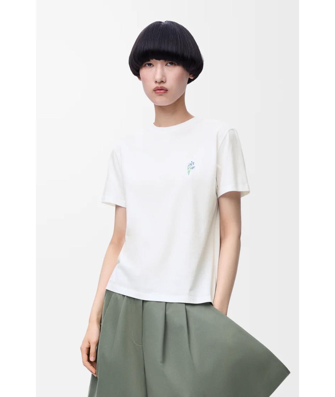 LOEWE Белая хлопковая футболка, фото 2