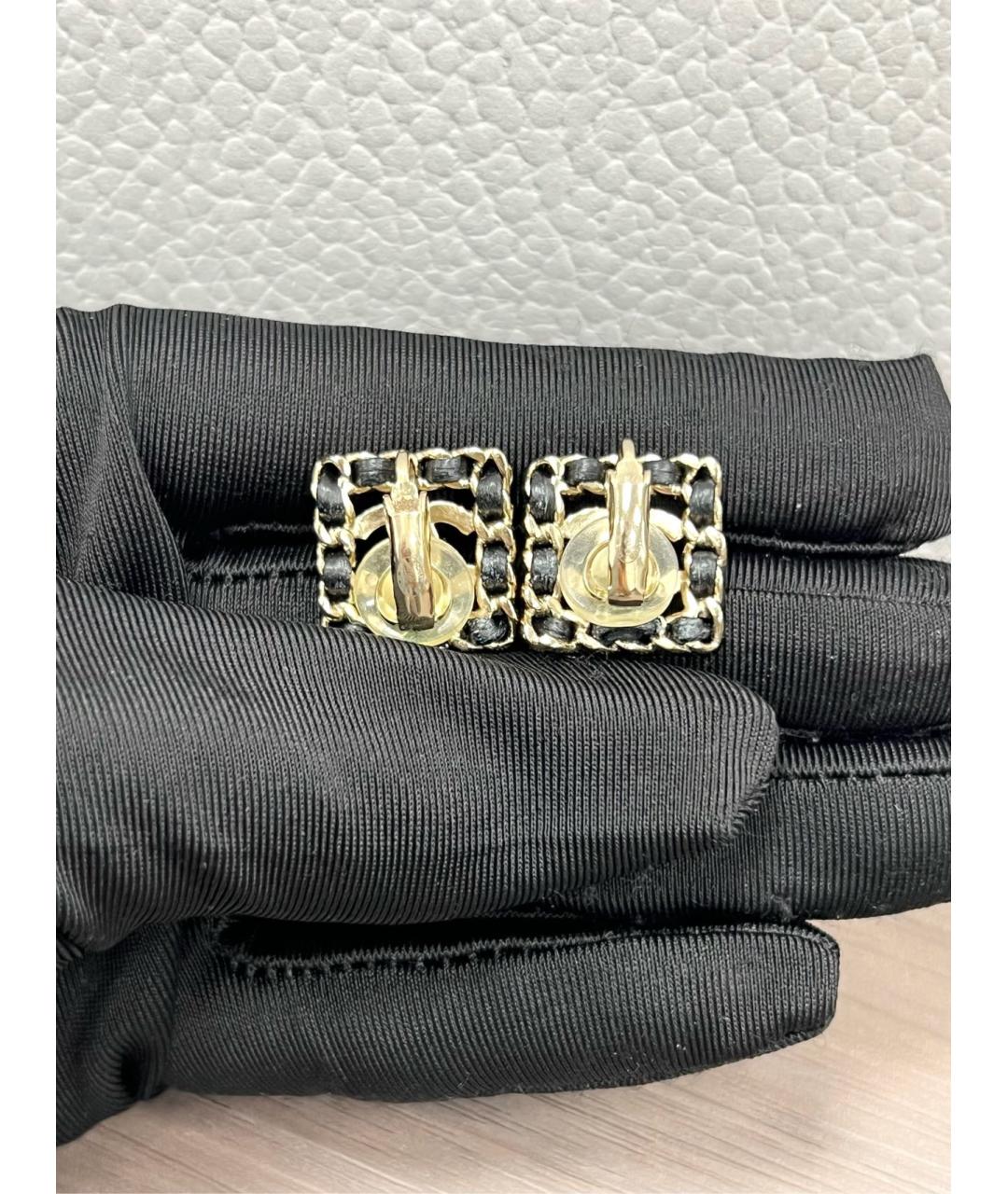 CHANEL Черные серьги, фото 4