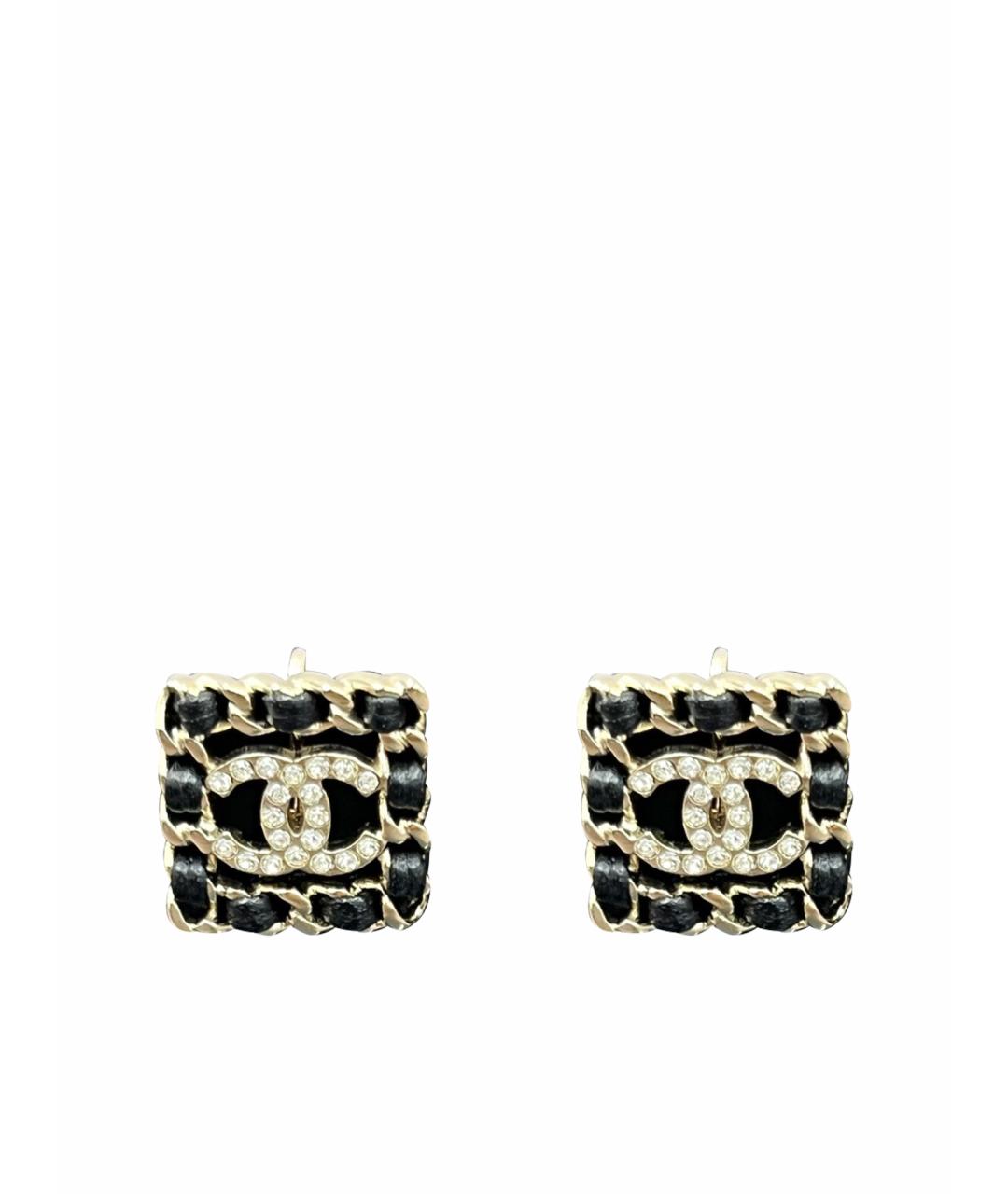 CHANEL Черные серьги, фото 1