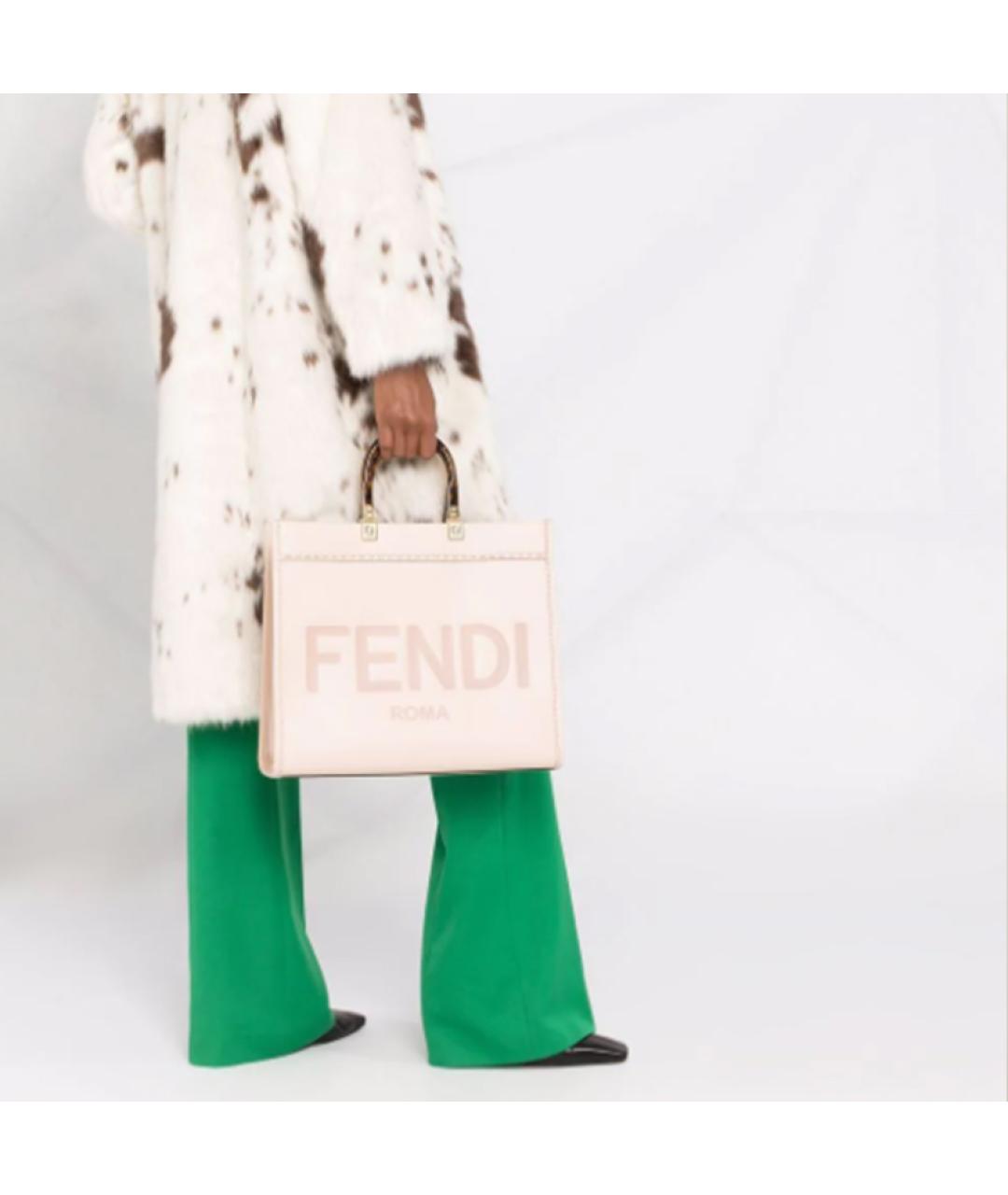 FENDI Розовая сумка с короткими ручками, фото 5