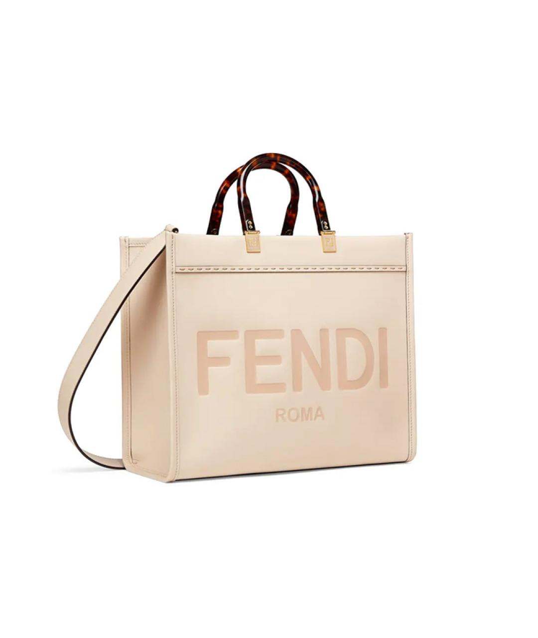 FENDI Розовая сумка с короткими ручками, фото 2