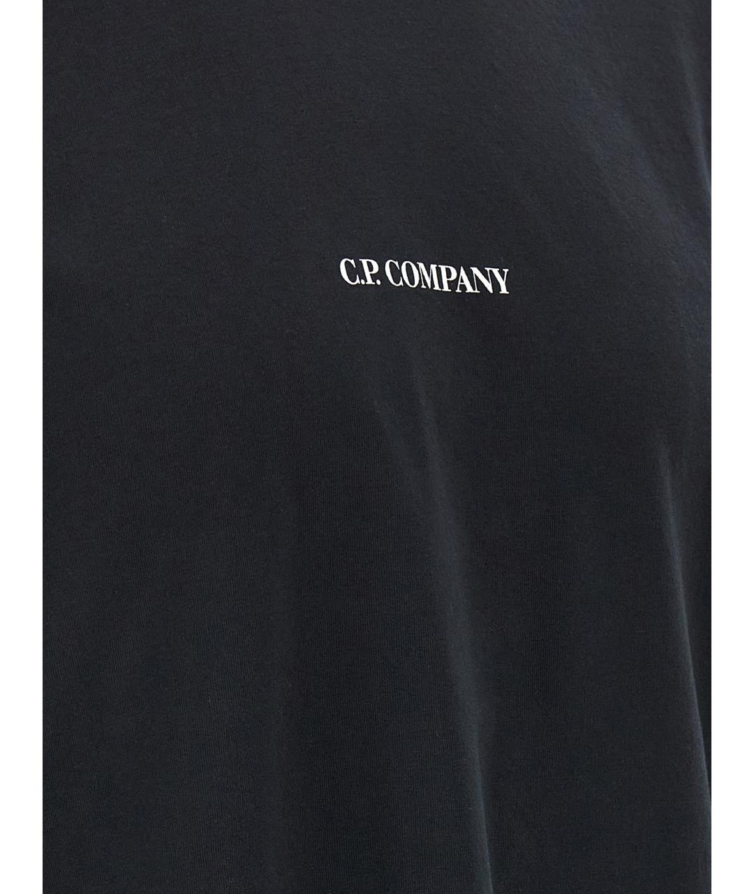 CP COMPANY Черная хлопковая футболка, фото 4