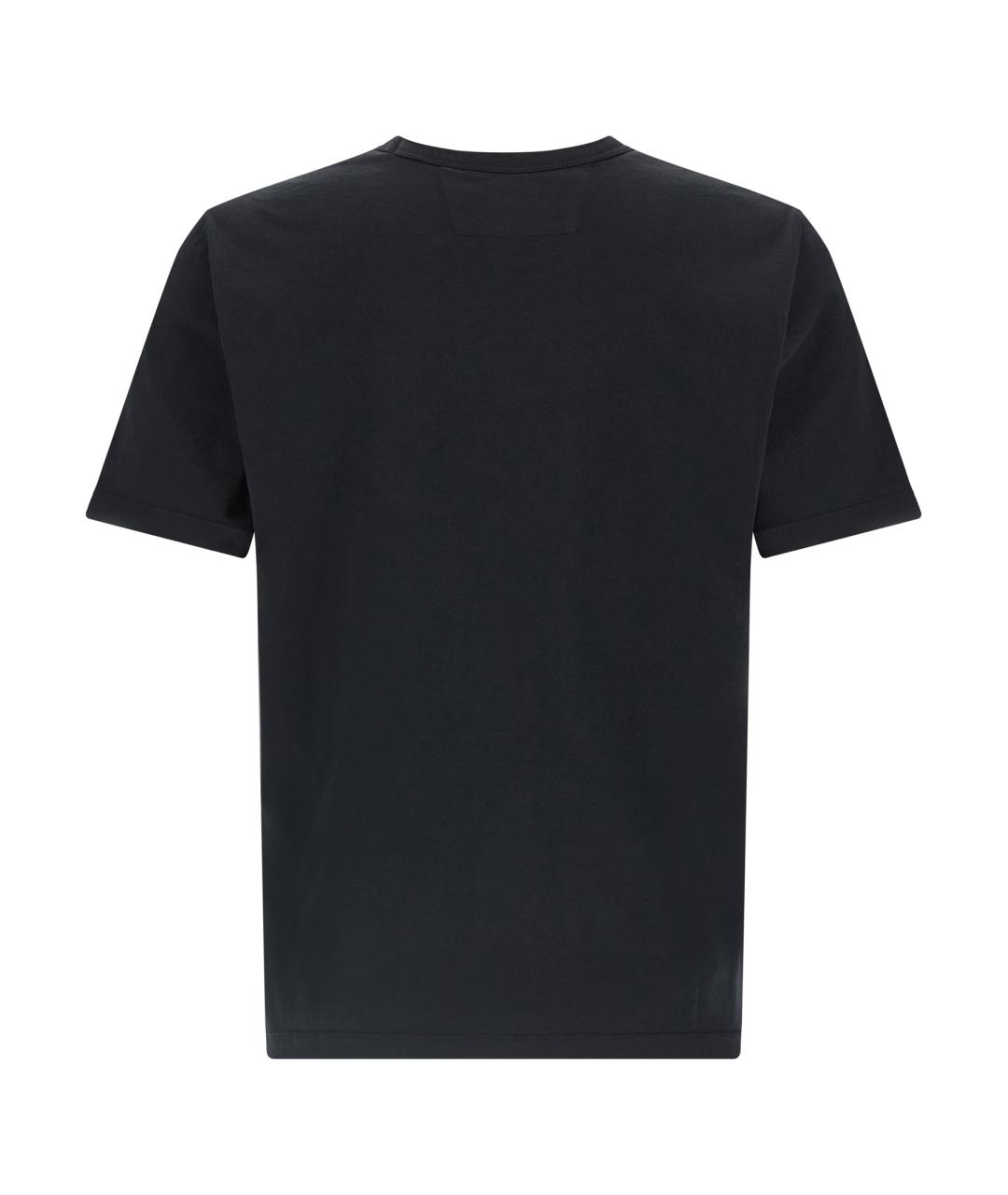 CP COMPANY Черная хлопковая футболка, фото 2