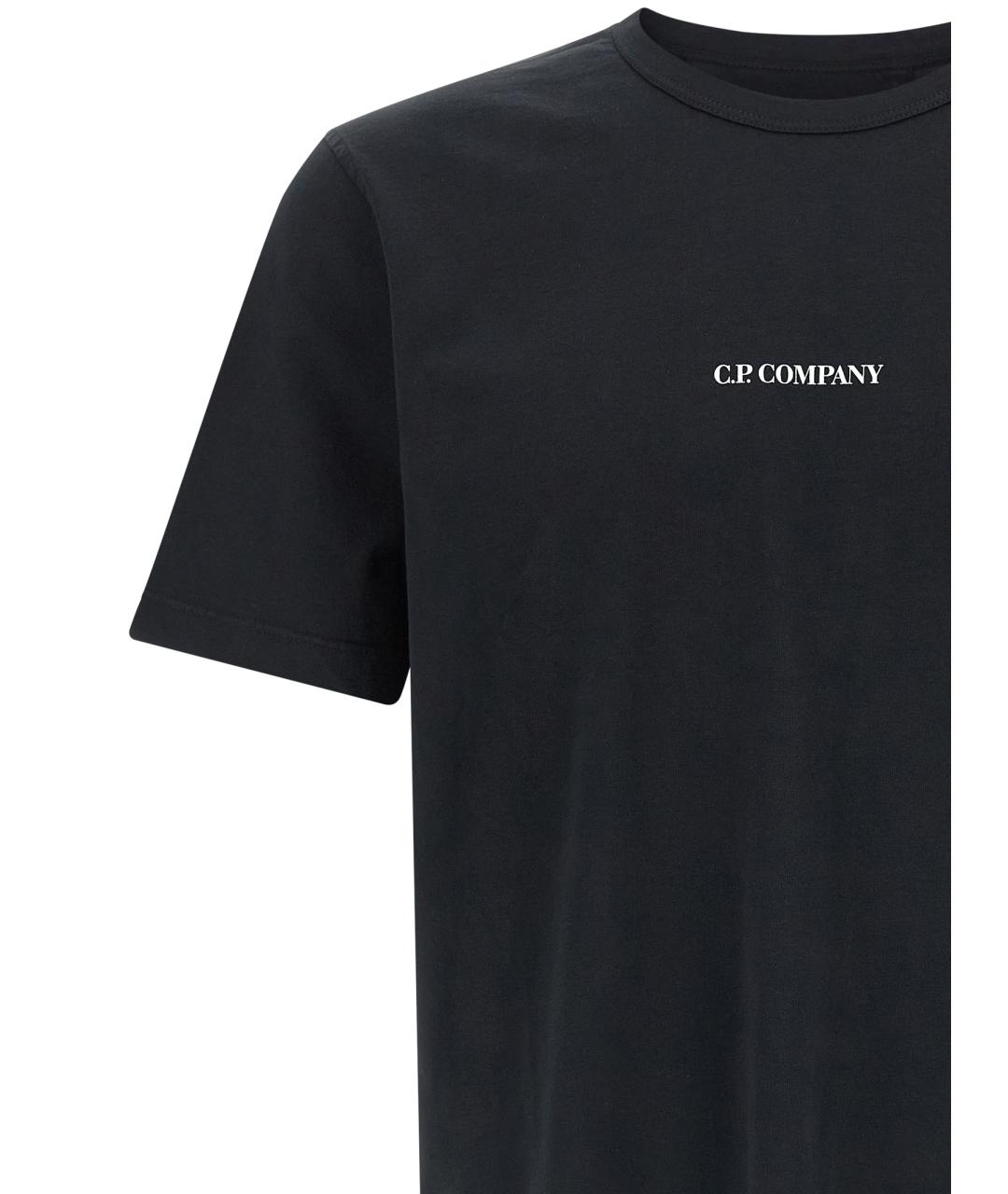 CP COMPANY Черная хлопковая футболка, фото 3