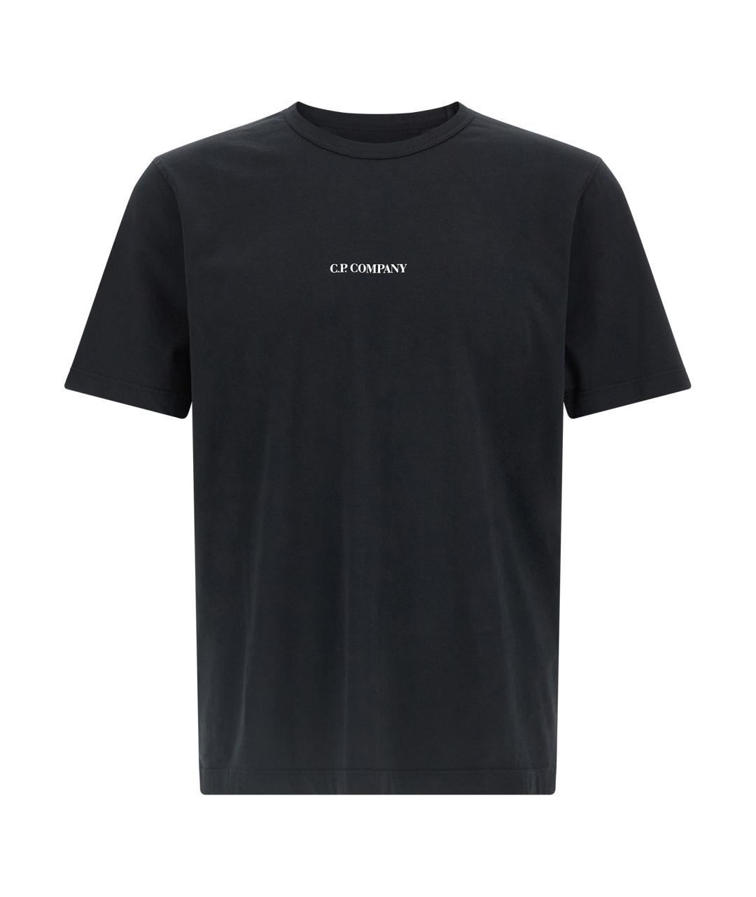 CP COMPANY Черная хлопковая футболка, фото 1