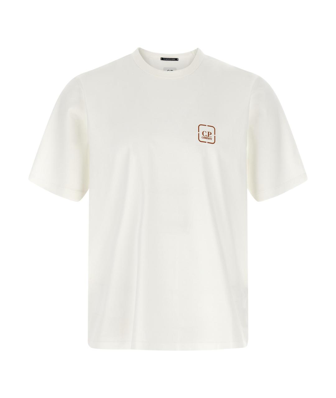 CP COMPANY Белая хлопковая футболка, фото 1