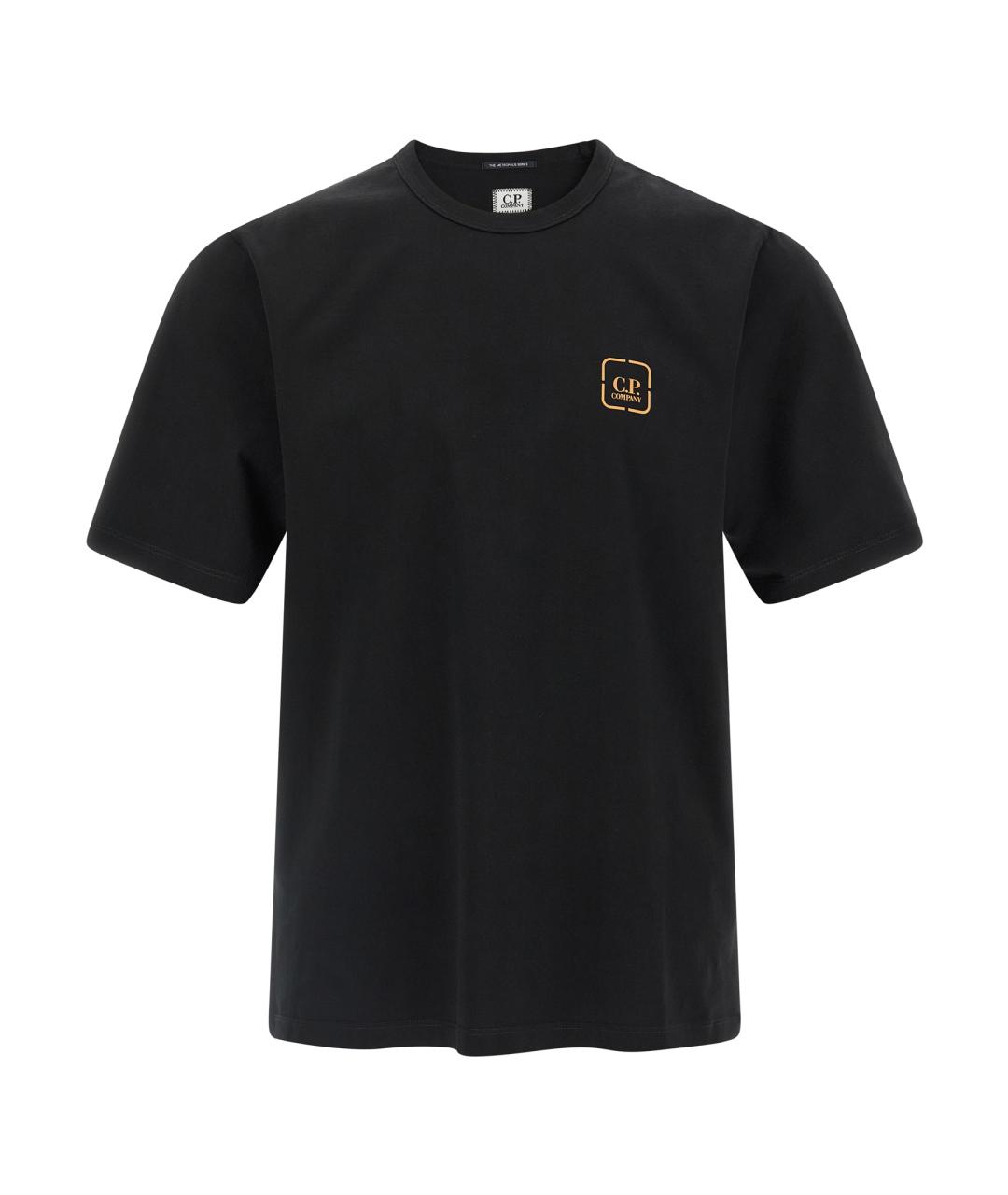 CP COMPANY Черная хлопковая футболка, фото 1