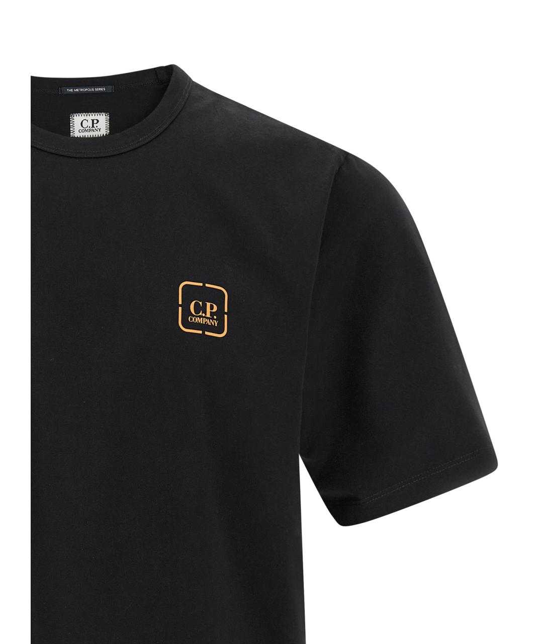 CP COMPANY Черная хлопковая футболка, фото 3