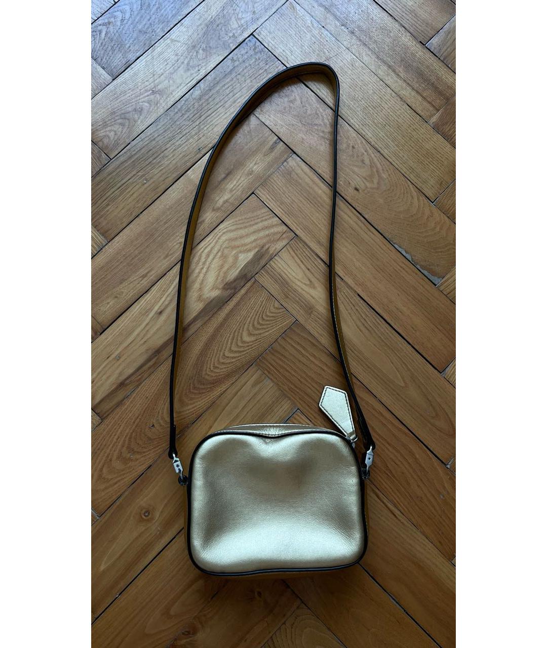 GUCCI Золотая кожаная сумка через плечо, фото 4