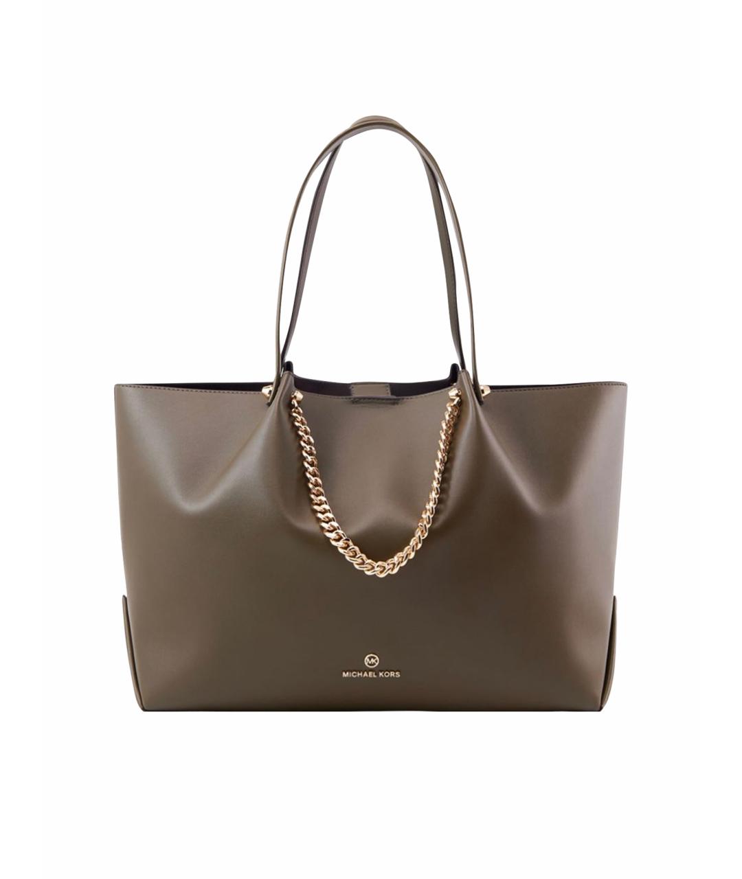 MICHAEL KORS Хаки сумка тоут, фото 4