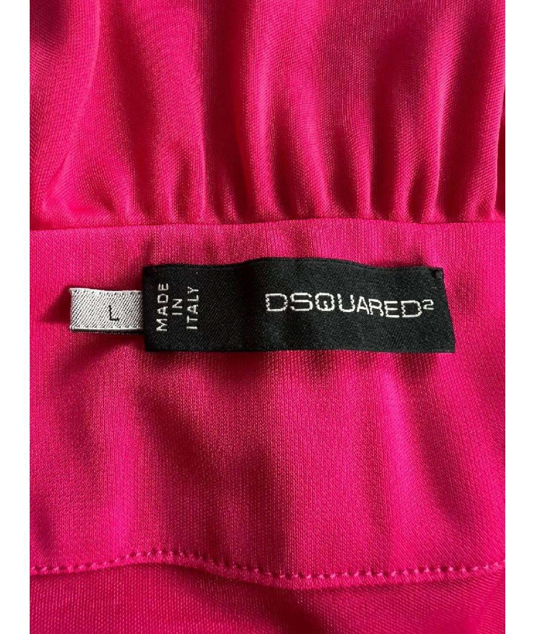 DSQUARED2 Розовое полиэстеровое платье, фото 9