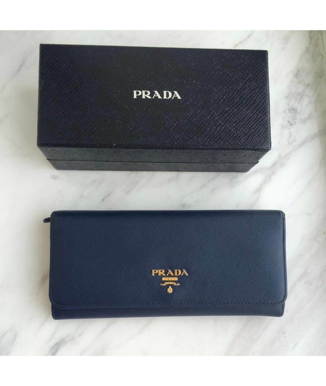 PRADA Синий кожаный кошелек, фото 4