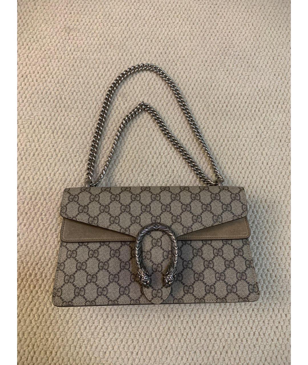 GUCCI Бежевая синтетическая сумка через плечо, фото 7