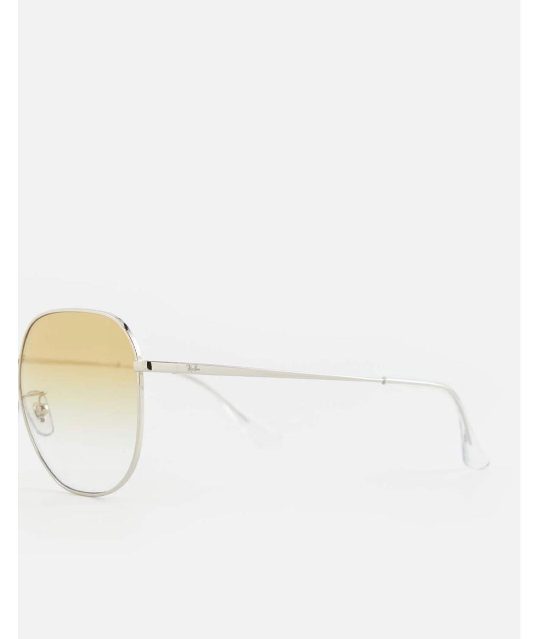 RAY BAN Желтые металлические солнцезащитные очки, фото 3