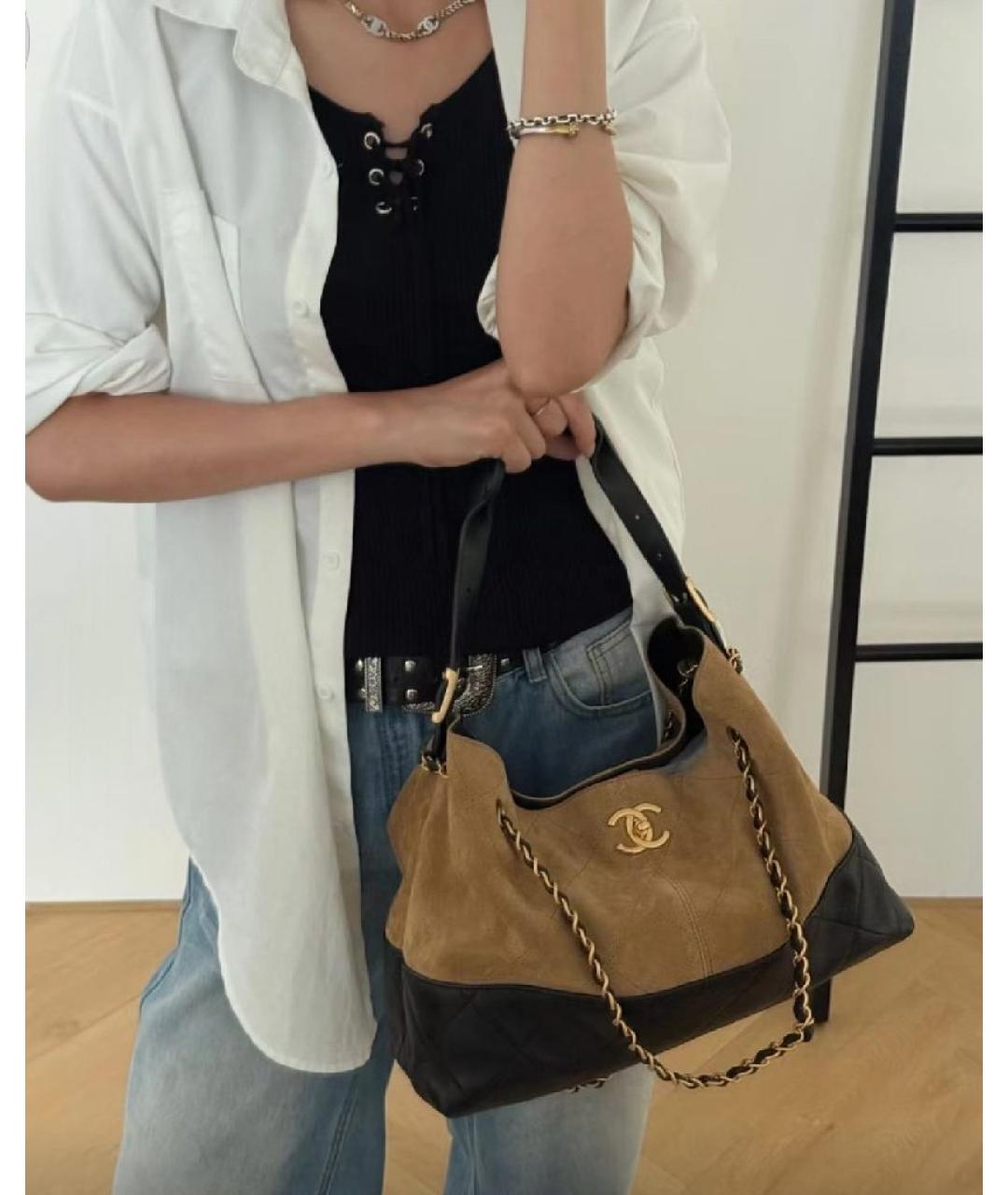 CHANEL Бежевая сумка тоут, фото 7