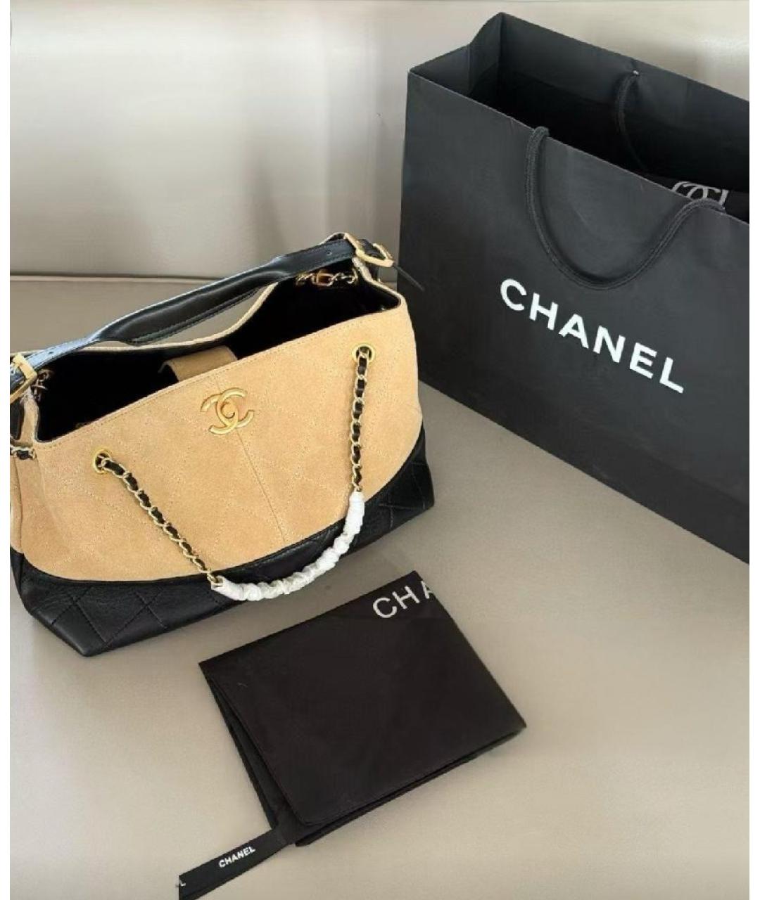 CHANEL Бежевая сумка тоут, фото 4