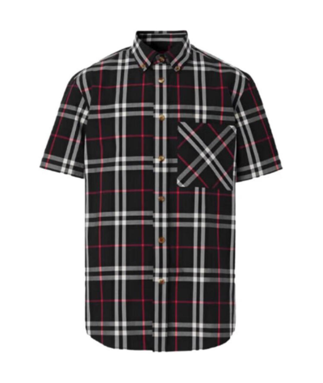 BURBERRY Черная хлопковая кэжуал рубашка, фото 1