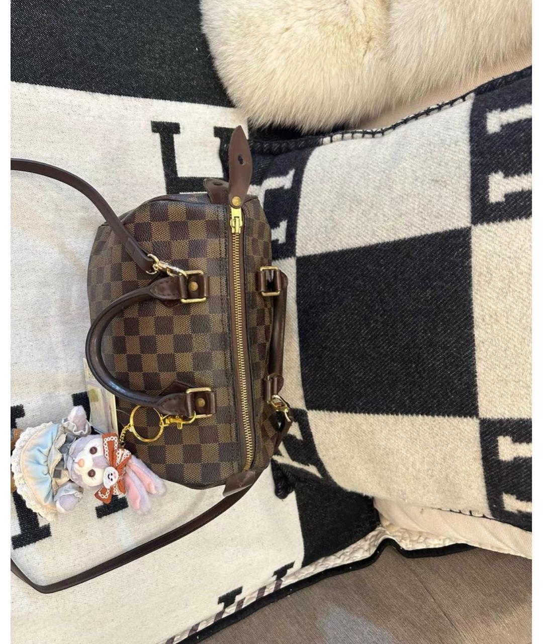 LOUIS VUITTON Коричневая кожаная дорожная/спортивная сумка, фото 8
