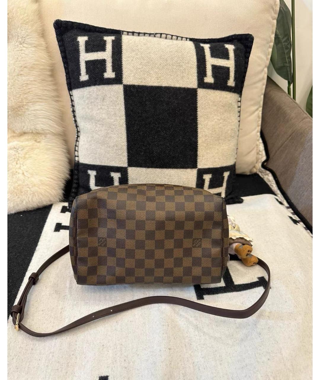 LOUIS VUITTON Коричневая кожаная дорожная/спортивная сумка, фото 7