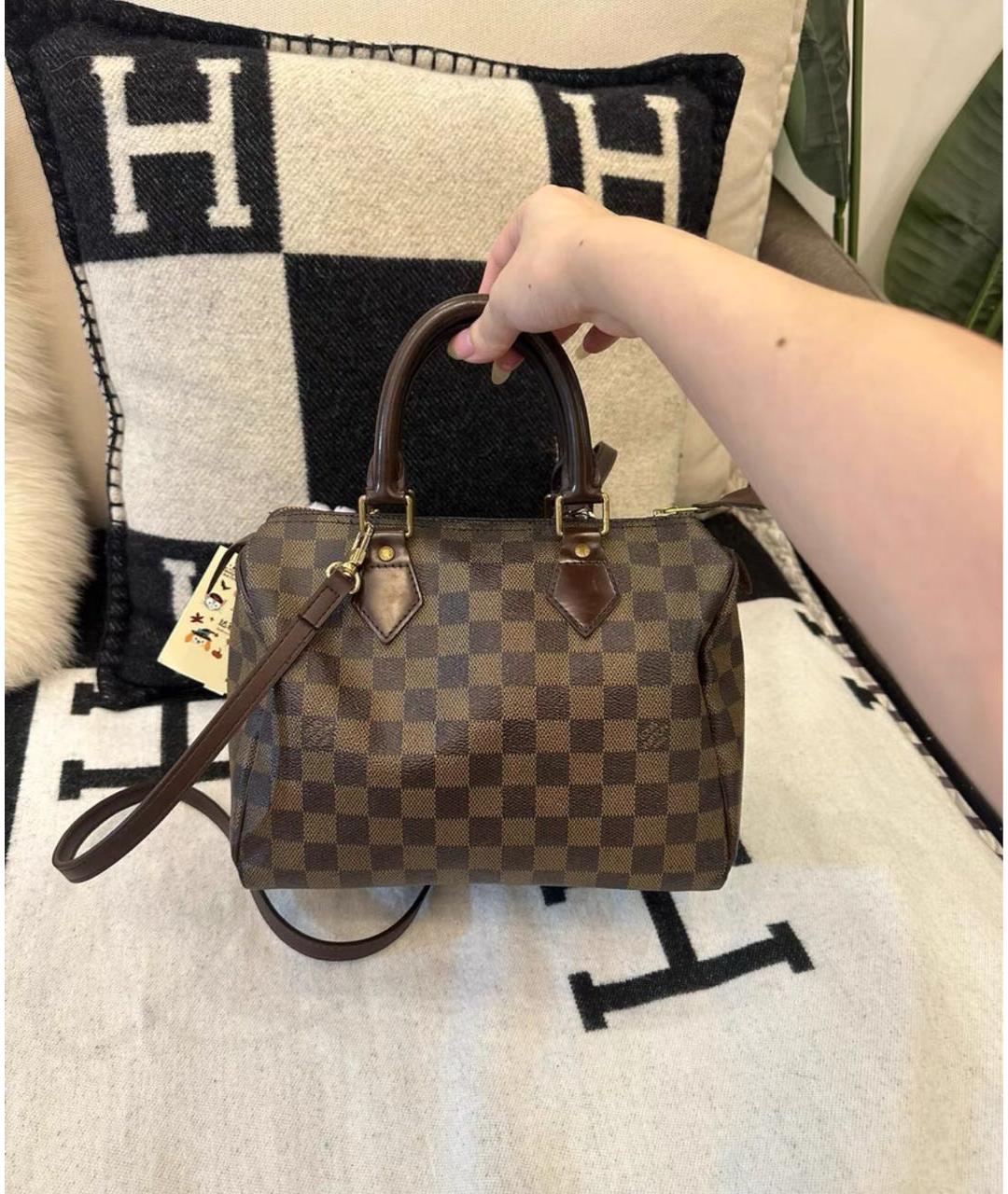 LOUIS VUITTON Коричневая кожаная дорожная/спортивная сумка, фото 3