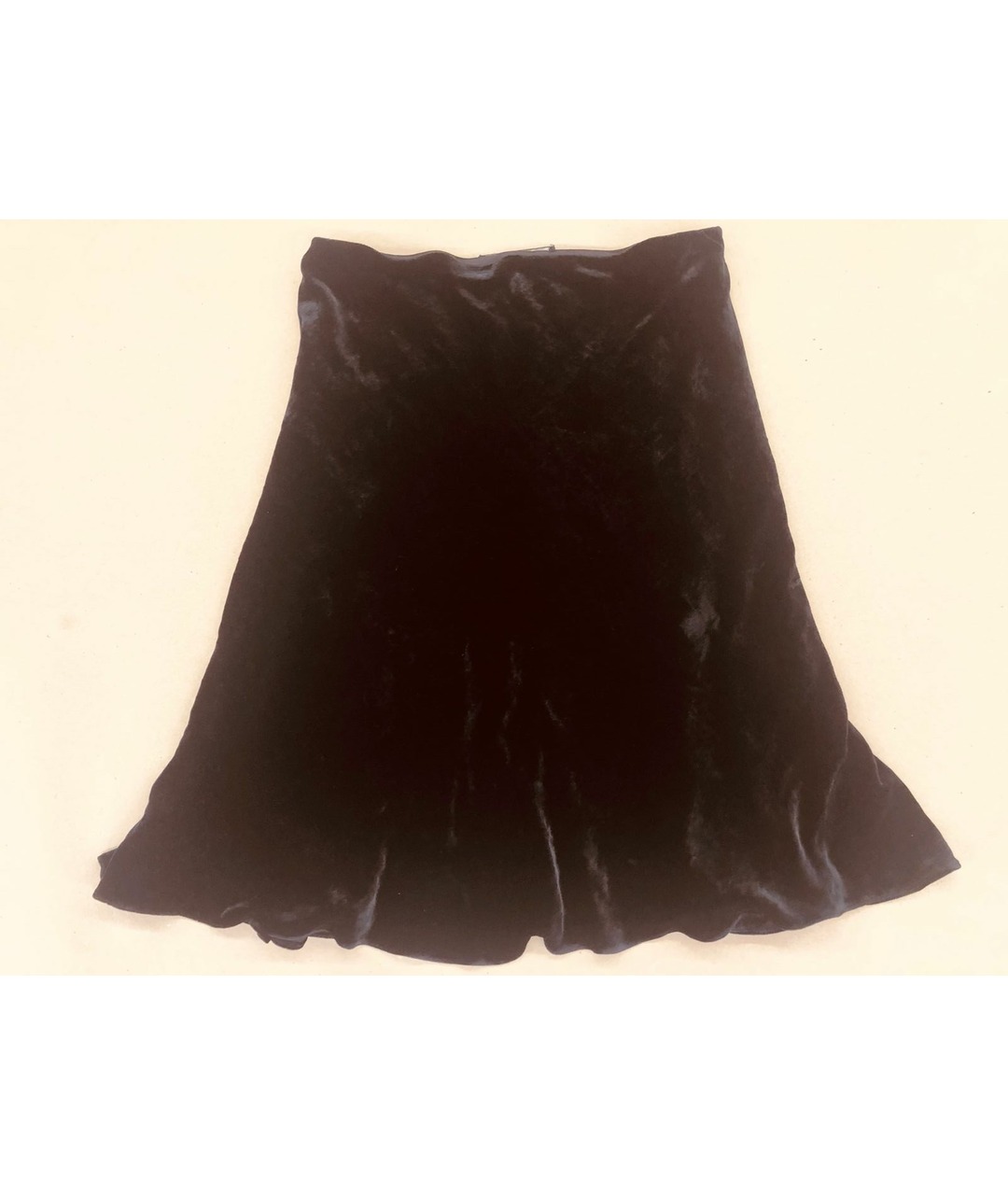 RALPH LAUREN COLLECTION Черная бархатная юбка миди, фото 2