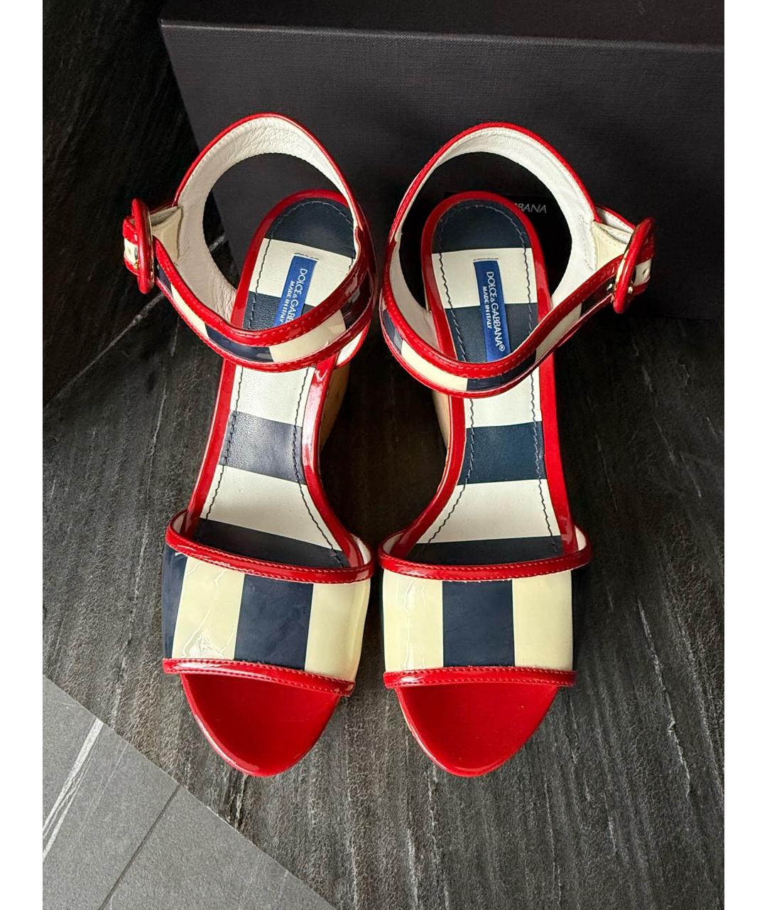 DOLCE&GABBANA Мульти кожаные босоножки, фото 2
