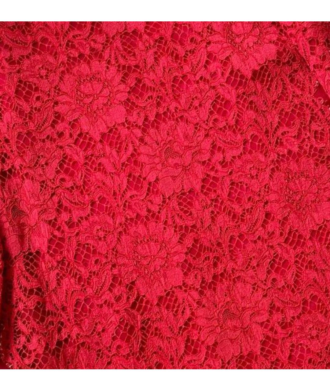 VALENTINO Красное хлопковое платье, фото 4