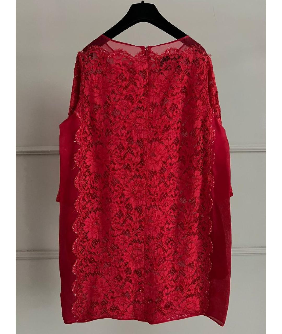 VALENTINO Красное хлопковое платье, фото 2