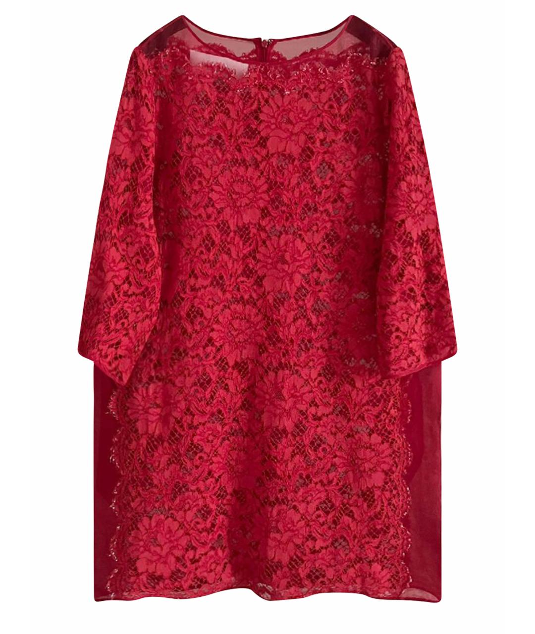 VALENTINO Красное хлопковое платье, фото 1