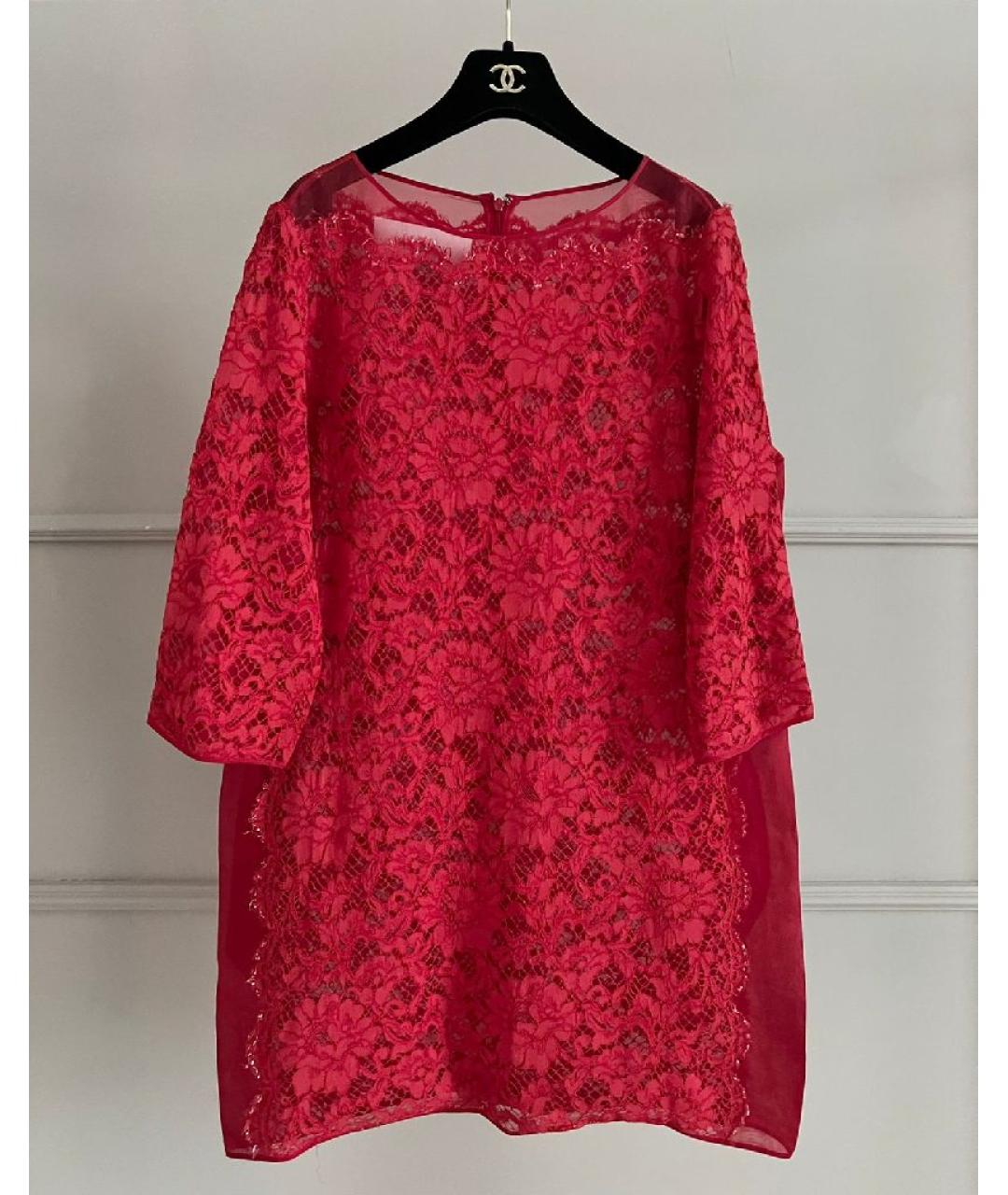 VALENTINO Красное хлопковое платье, фото 9