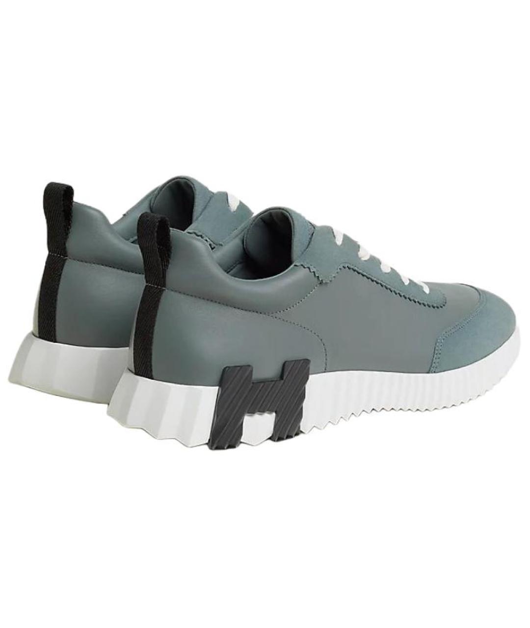 HERMES Синие низкие кроссовки / кеды, фото 3