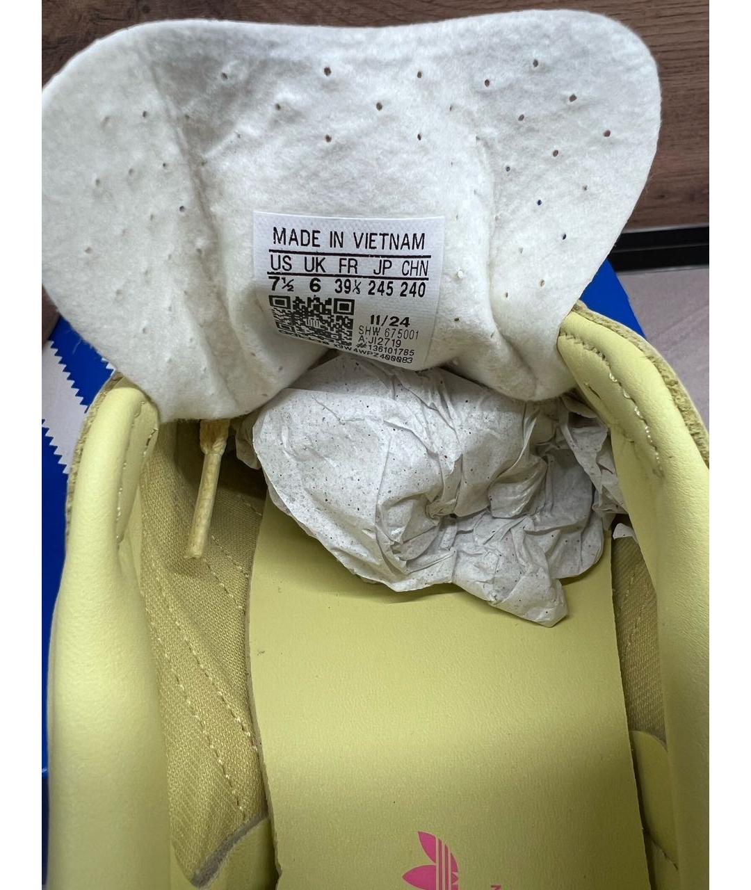 ADIDAS Желтые кеды, фото 5