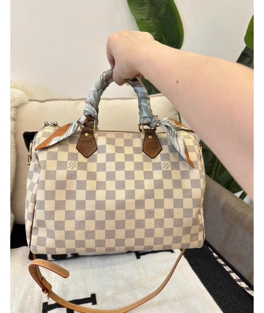 LOUIS VUITTON Бежевая кожаная дорожная/спортивная сумка, фото 3