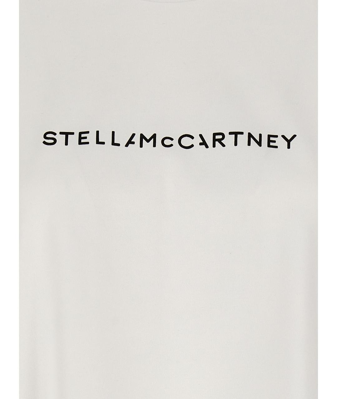 STELLA MCCARTNEY Белая хлопковая футболка, фото 4