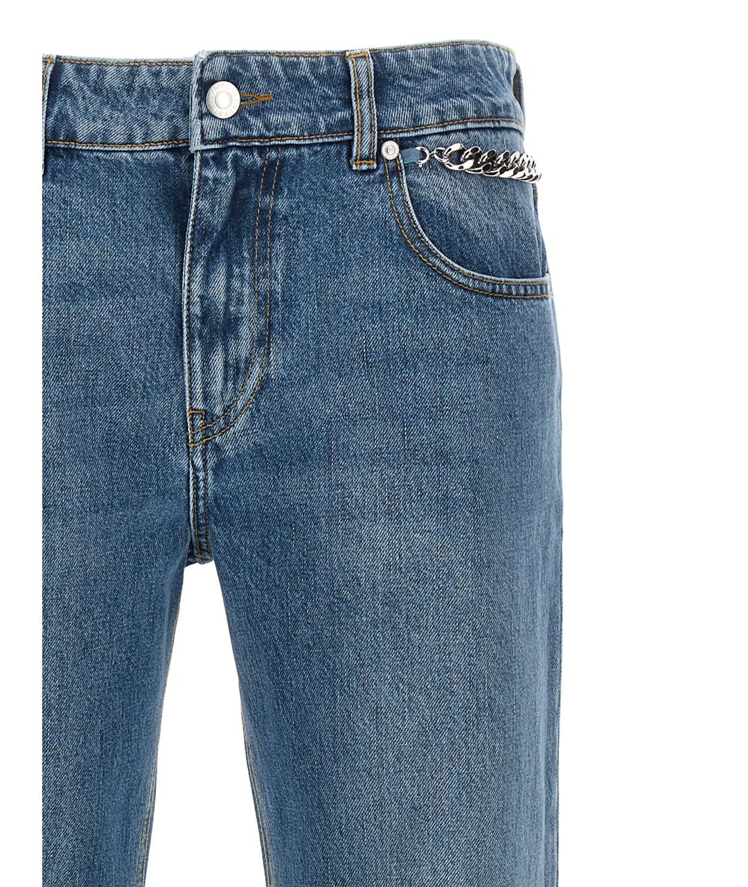 STELLA MCCARTNEY Голубые хлопковые прямые джинсы, фото 3