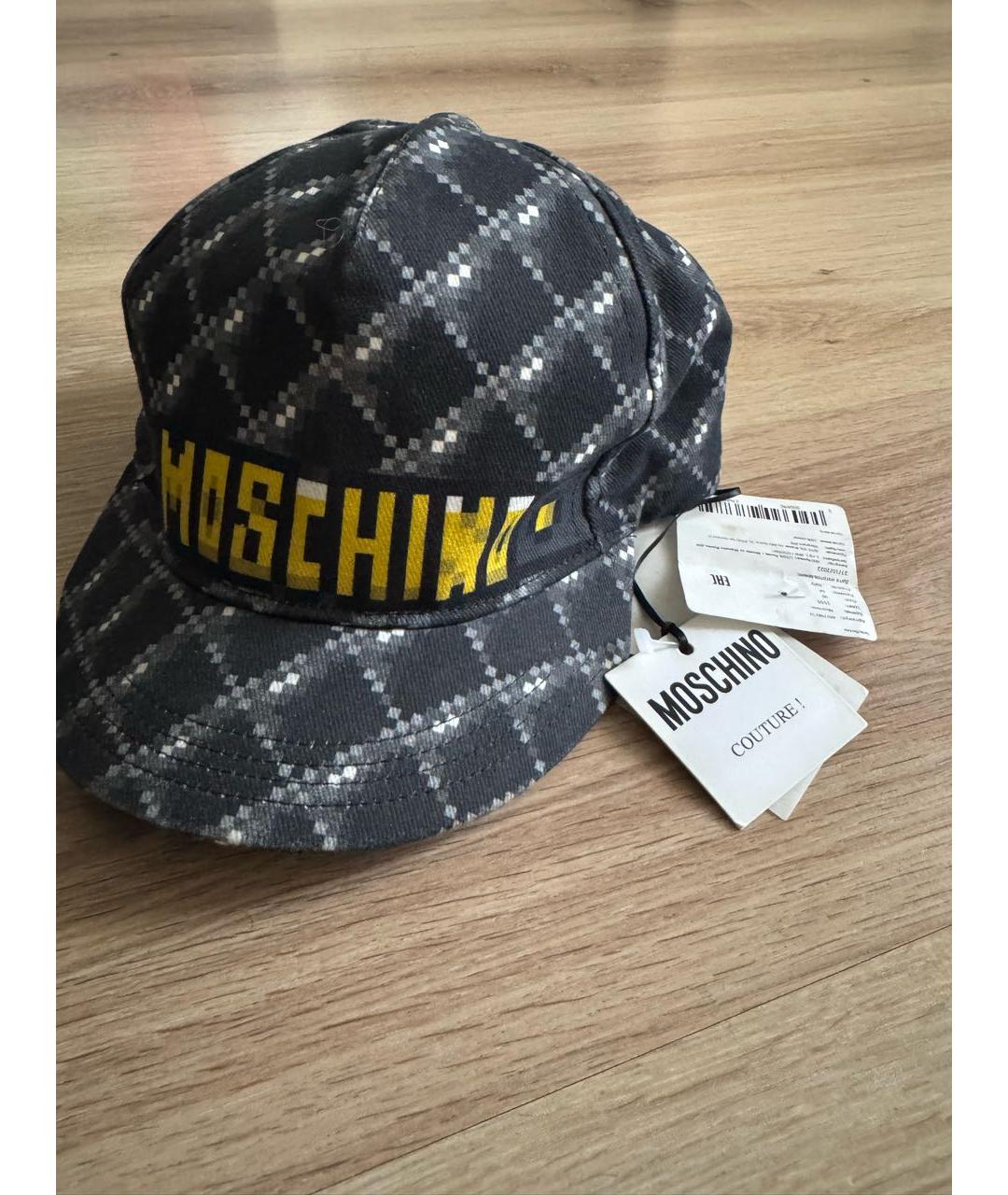 LOVE MOSCHINO Черная хлопковая кепка, фото 3