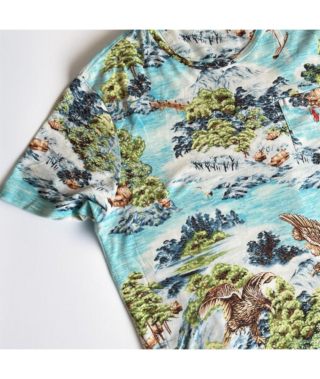 POLO RALPH LAUREN Бирюзовая хлопковая футболка, фото 2