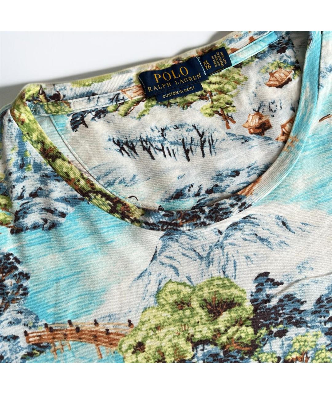 POLO RALPH LAUREN Бирюзовая хлопковая футболка, фото 3