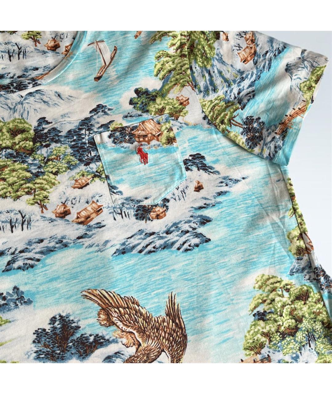 POLO RALPH LAUREN Бирюзовая хлопковая футболка, фото 4