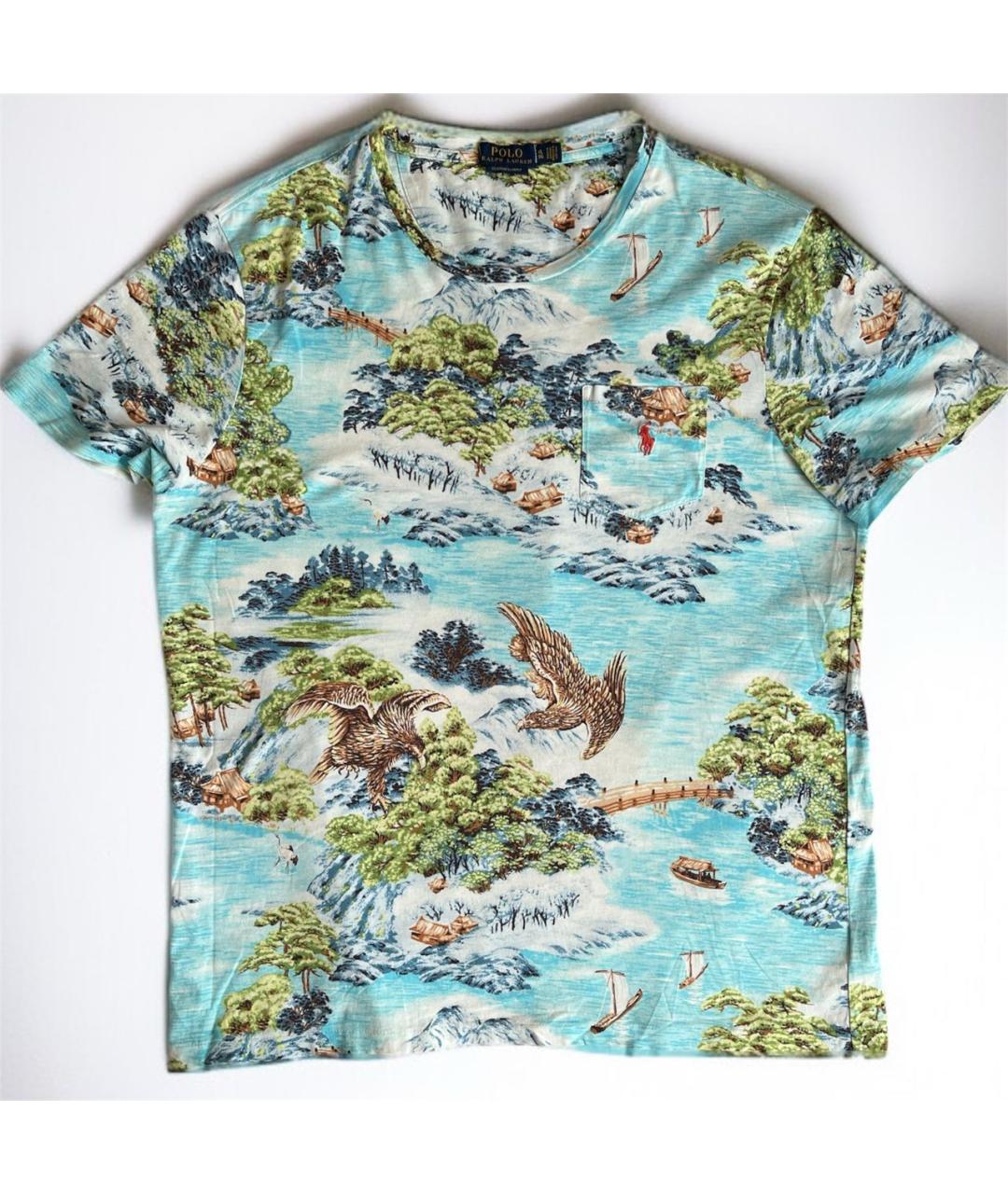 POLO RALPH LAUREN Бирюзовая хлопковая футболка, фото 8