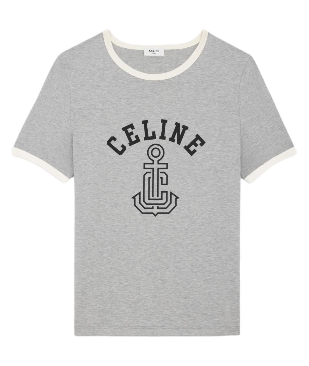 CELINE Серая футболка, фото 1