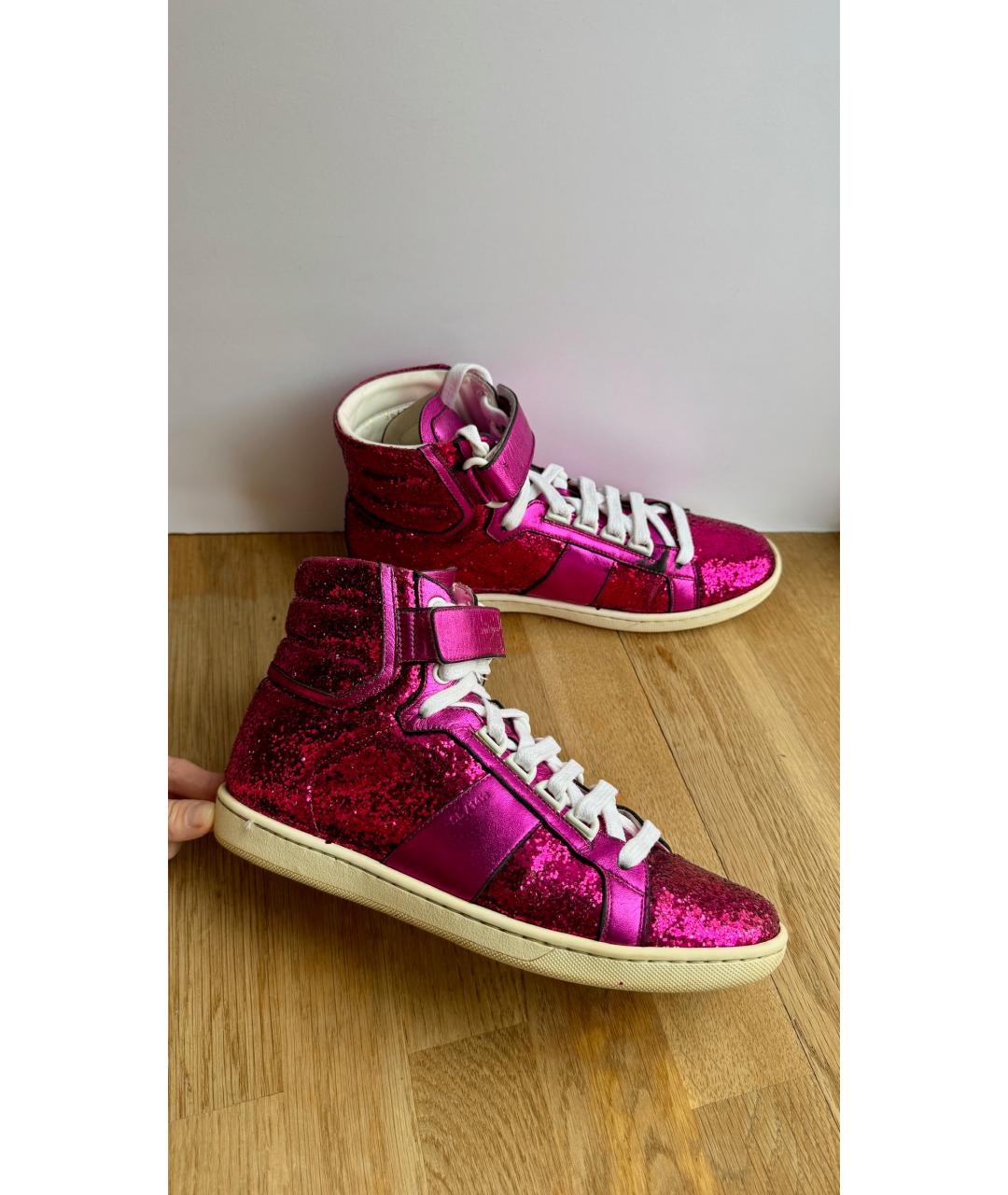 STELLA MCCARTNEY Розовые кожаные кеды, фото 7
