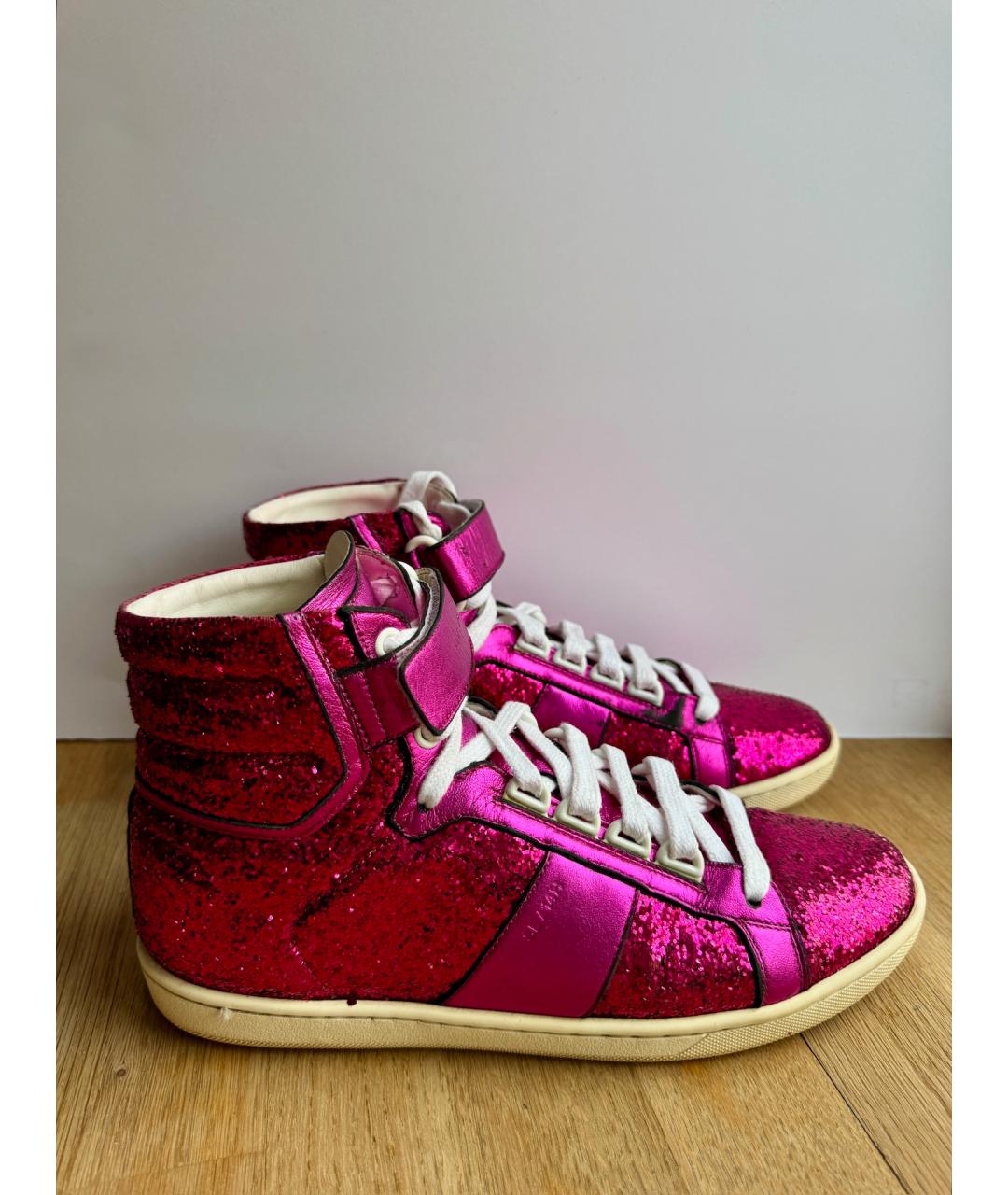 STELLA MCCARTNEY Розовые кожаные кеды, фото 4